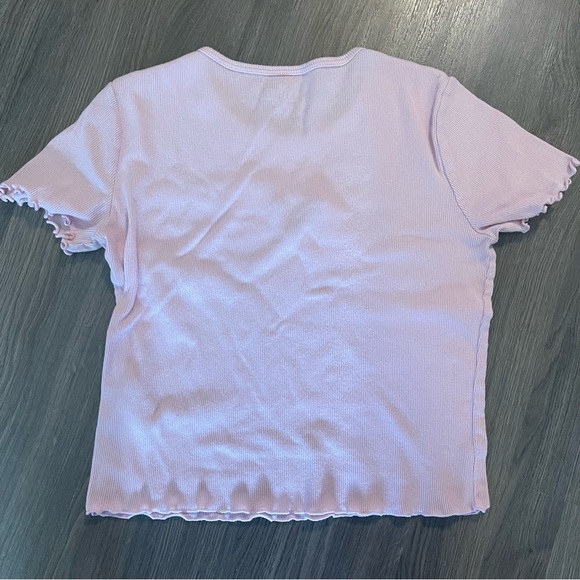 HOLLISTER Pink Baby Tee With Butterfly Design T-Shirt - Picture 2 of 6